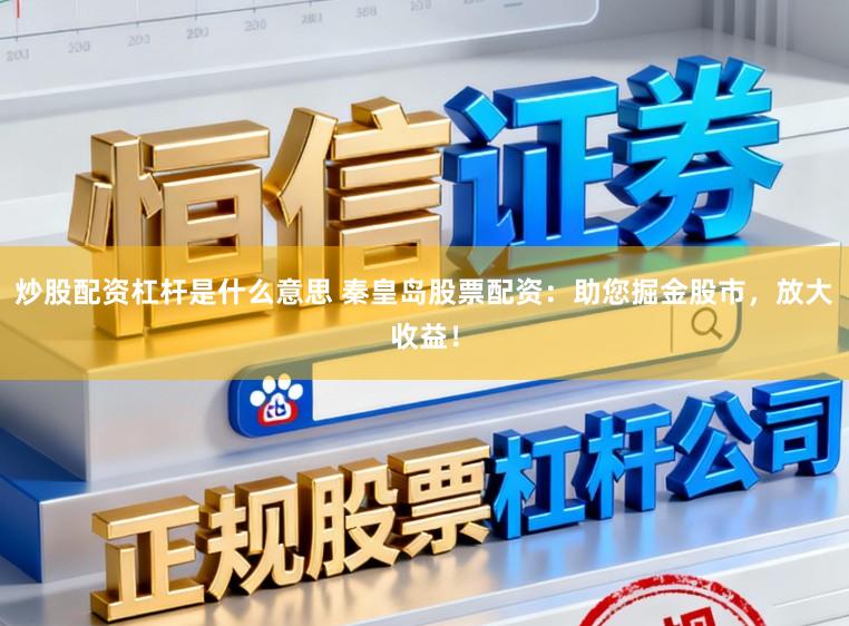 炒股配资杠杆是什么意思 秦皇岛股票配资:助您掘金股市,放大收益!